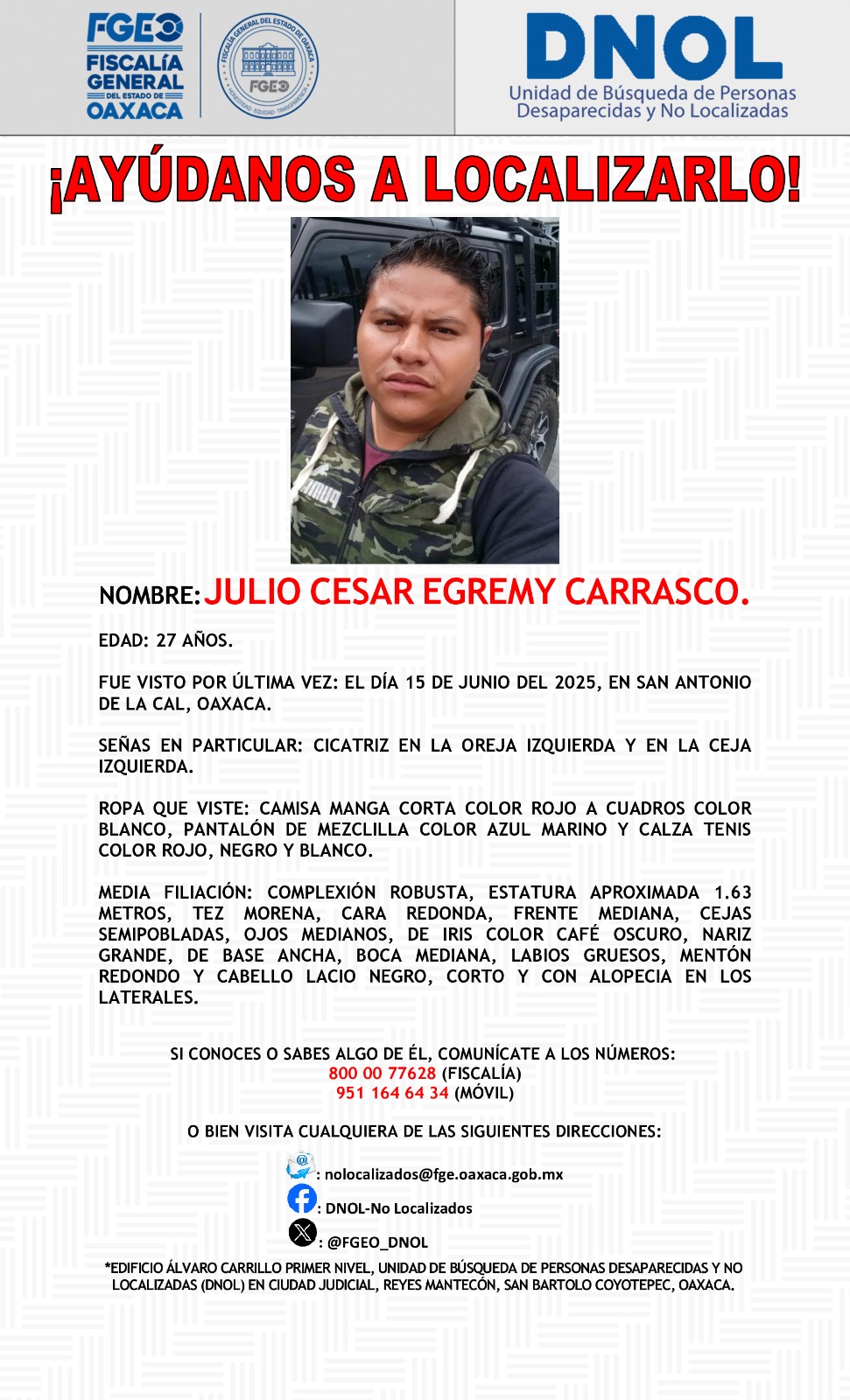 JULIO CÉSAR EGREMY CARRASCO